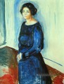 Frau im blauen frau barth 1921 Edvard Munch